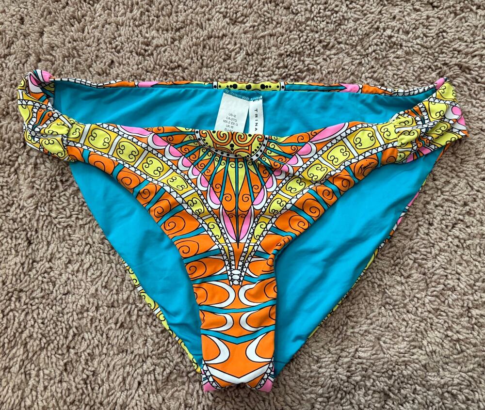 Trina Turk Bikini Bottom Bright Print Size 12